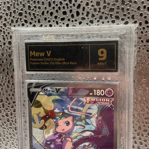 TCG 9 Graded Slab - Mew V 251/264 SWSH Fusion Strike - Pokemon TCG FRENLY BRICKS - Open 7 Days