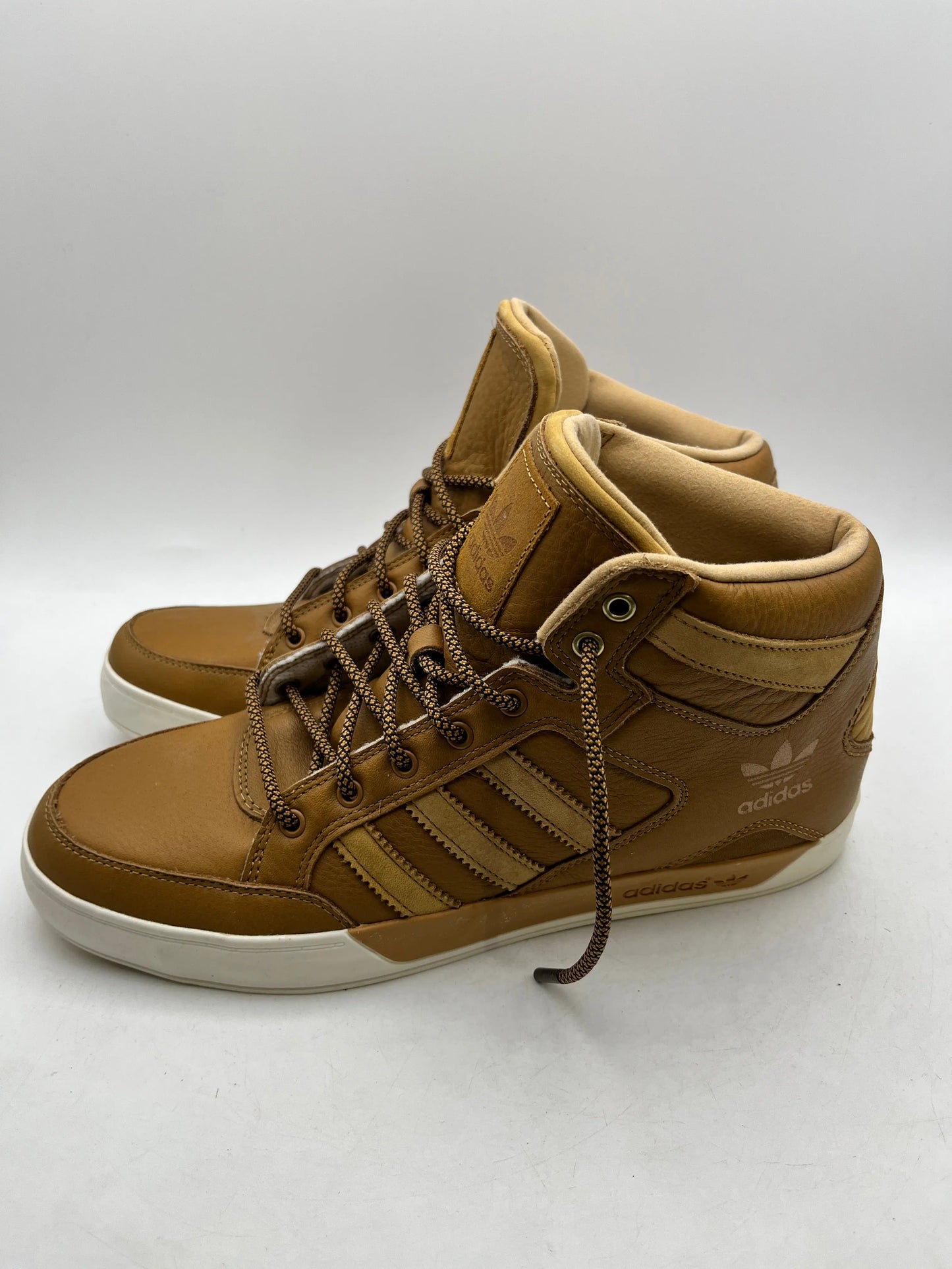 Adidas Tan Brown Leather High Top Shoes - Men’s US 10.5 - Used FRENLY BRICKS - Open 7 Days