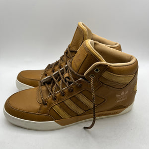 Adidas Tan Brown Leather High Top Shoes - Men’s US 10.5 - Used FRENLY BRICKS - Open 7 Days