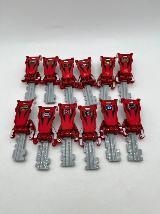 Bundle Power Rangers Legacy Keys 12 Different Red Rangers - Lot #2 - Bandai FRENLY BRICKS - Open 7 Days