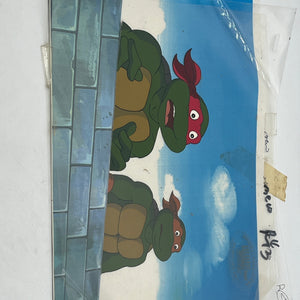 1987 Animation’s Production Cel - TMNT - “Raphael & Michelangelo” Hand Painted FRENLY BRICKS - Open 7 Days