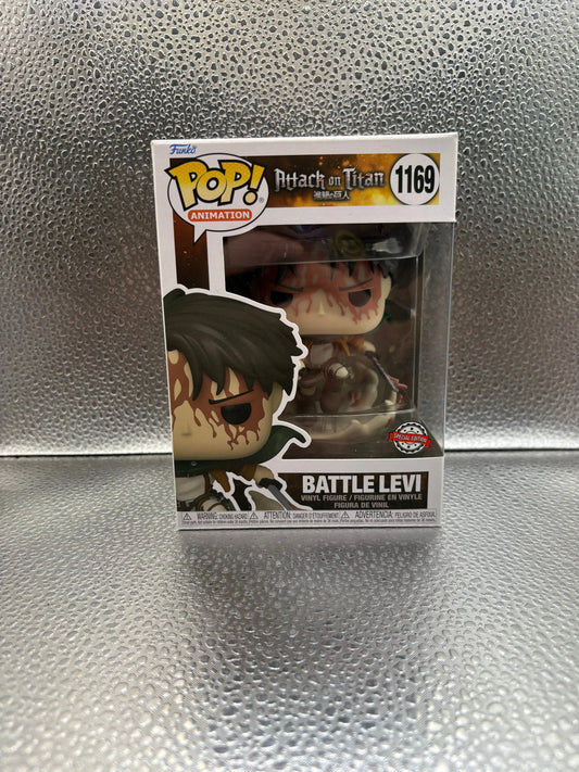 Funko pop Vinyl #1169 Attack On Titan Battle Levi FRENLY BRICKS - Open 7 Days