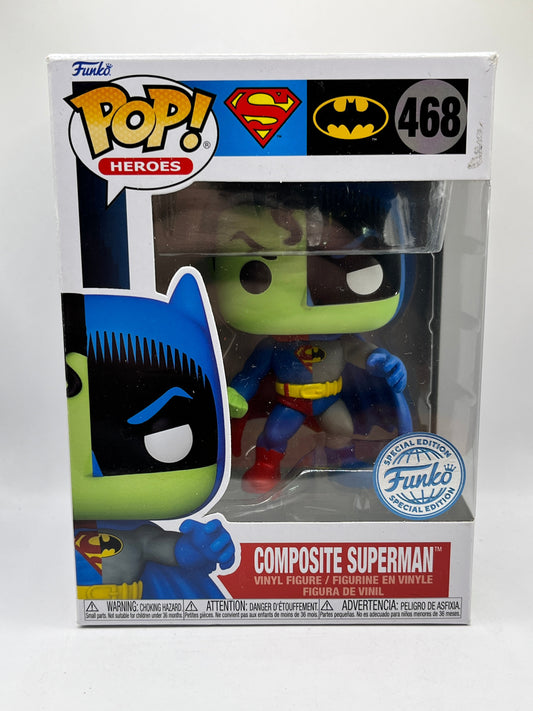 Funko POP! DC Heroes - Composite Superman #468 - Special Edition FRENLY BRICKS - Open 7 Days