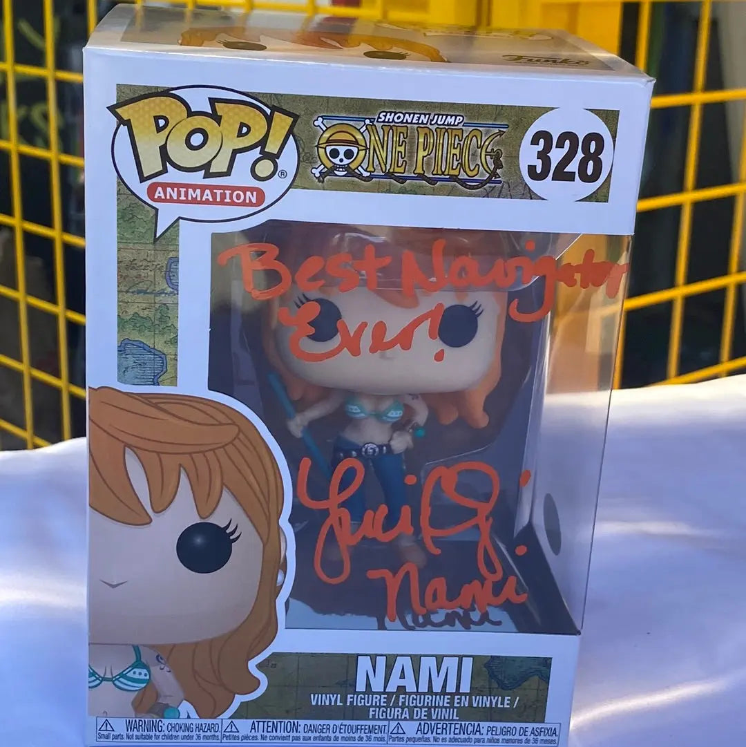 FUNKO Pop Vinyl 328 Nami (Signed and Autographed, COA Included) - FRENLY BRICKS - Open 7 Days