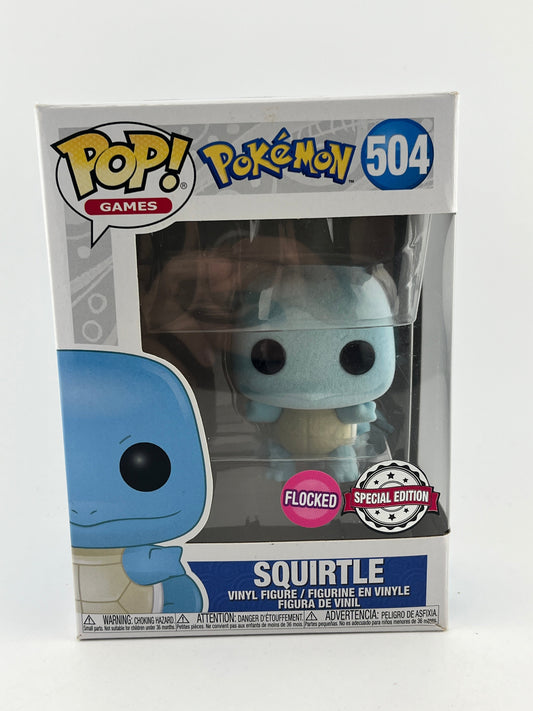 Funko POP! Games Pokémon - Squirtle #504 - Flocked Special Edition FRENLY BRICKS - Open 7 Days