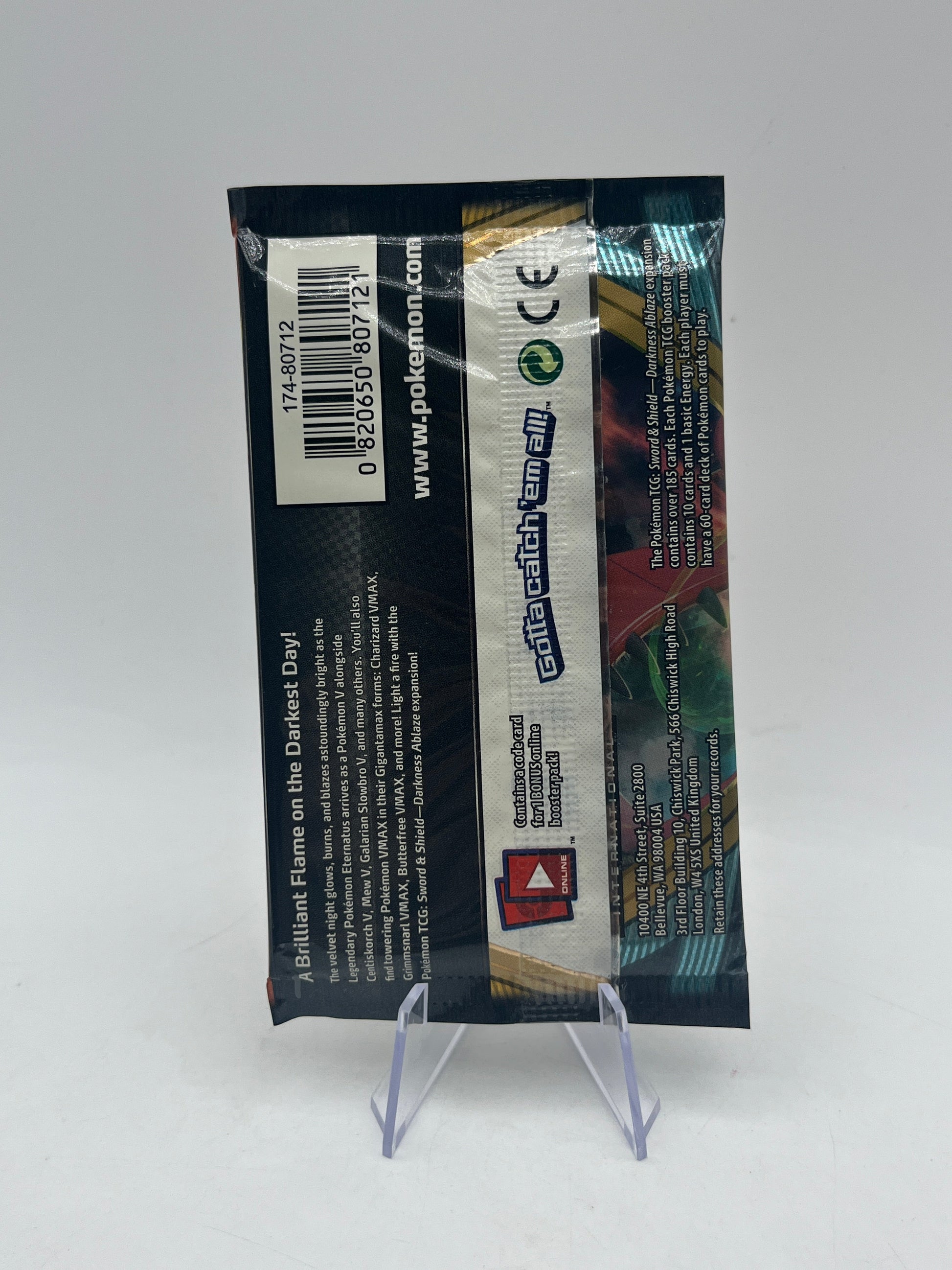 Pokemon TCG Sword & Shield Darkness Ablaze Booster Pack Art Set SEALED x4 FRENLY BRICKS - Open 7 Days