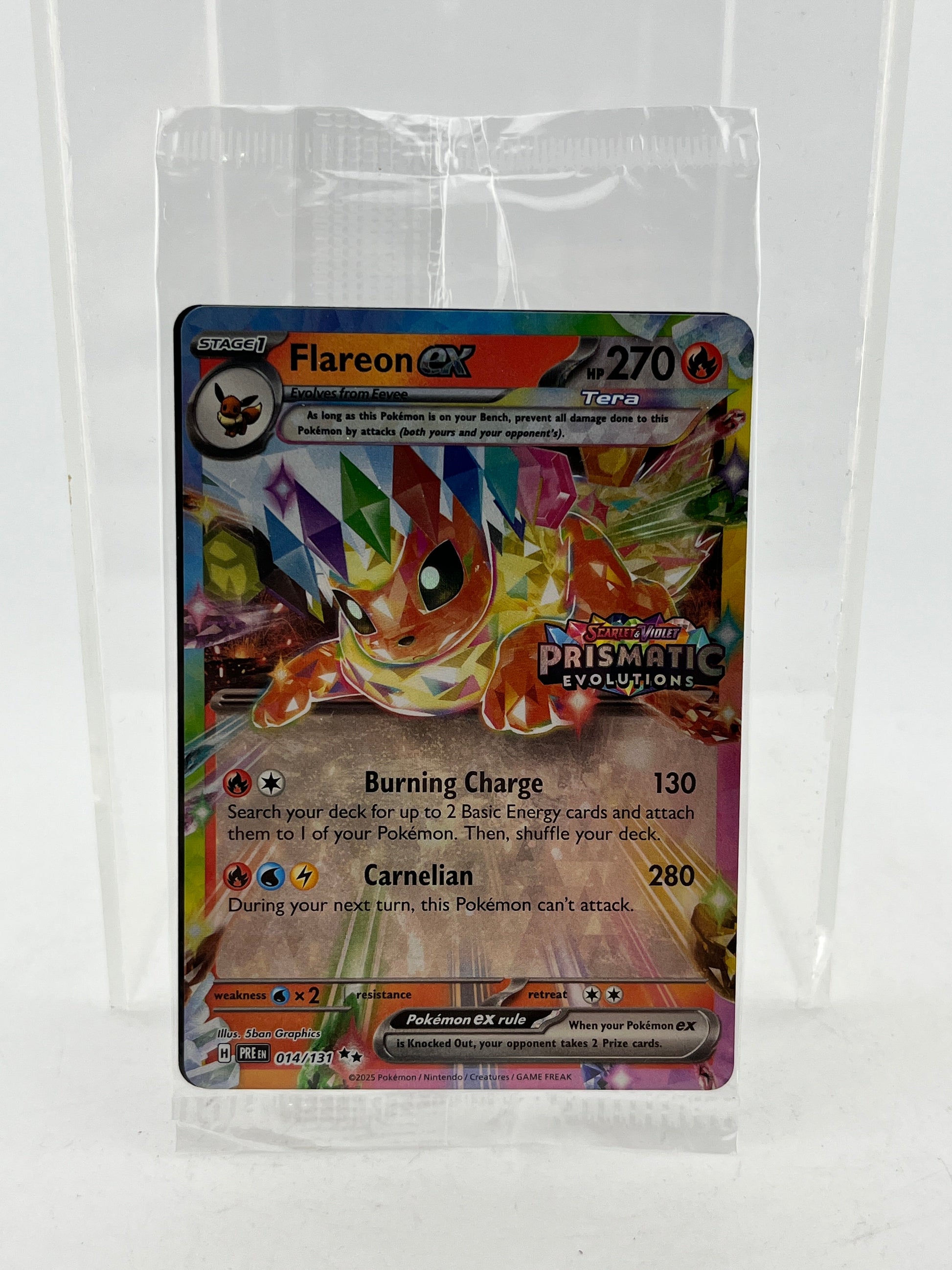 Pokémon Flareon EX 014/131 - Prismatic Evolution Scarlet & Violet FRENLY BRICKS - Open 7 Days