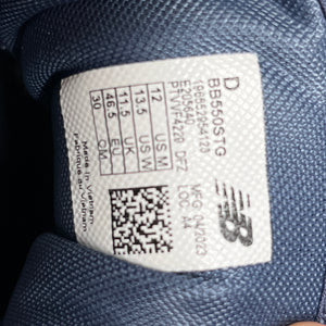 New Balance 550 White Navy Sneakers – Size US 12 USED FRENLY BRICKS - Open 7 Days