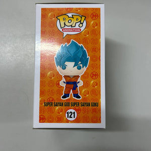 Pop Vinyl #121 Dragon Ball Z Super Saiyan God Super Saiyan Goku FRENLY BRICKS - Open 7 Days