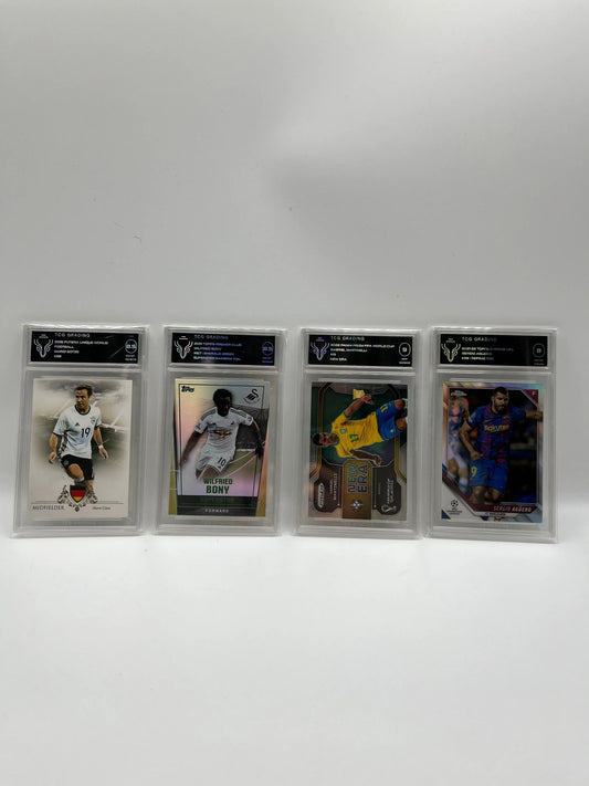Graded Soccer Cards Lot x4 - Aguero, Gotze, Martinelli FRENLY BRICKS - Open 7 Days