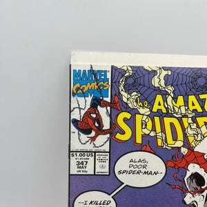 1991 THE AMAZING SPIDER-MAN Marvel Comic #347 Venom Cover FRENLY BRICKS - Open 7 Days