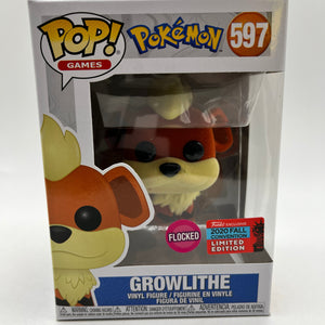 Funko POP! Games Pokémon - Growlithe #597 - Flocked Limited Edition FRENLY BRICKS - Open 7 Days