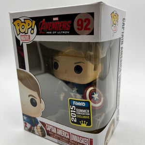 Funko POP! Marvel Avengers Age Of Ultron - Captain America [Unmasked] #92 - Vinyl Collectable FRENLY BRICKS - Open 7 Days