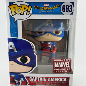 Funko POP! Marvel Spider-Man Homecoming - Captain America #693 - Exclusive FRENLY BRICKS - Open 7 Days