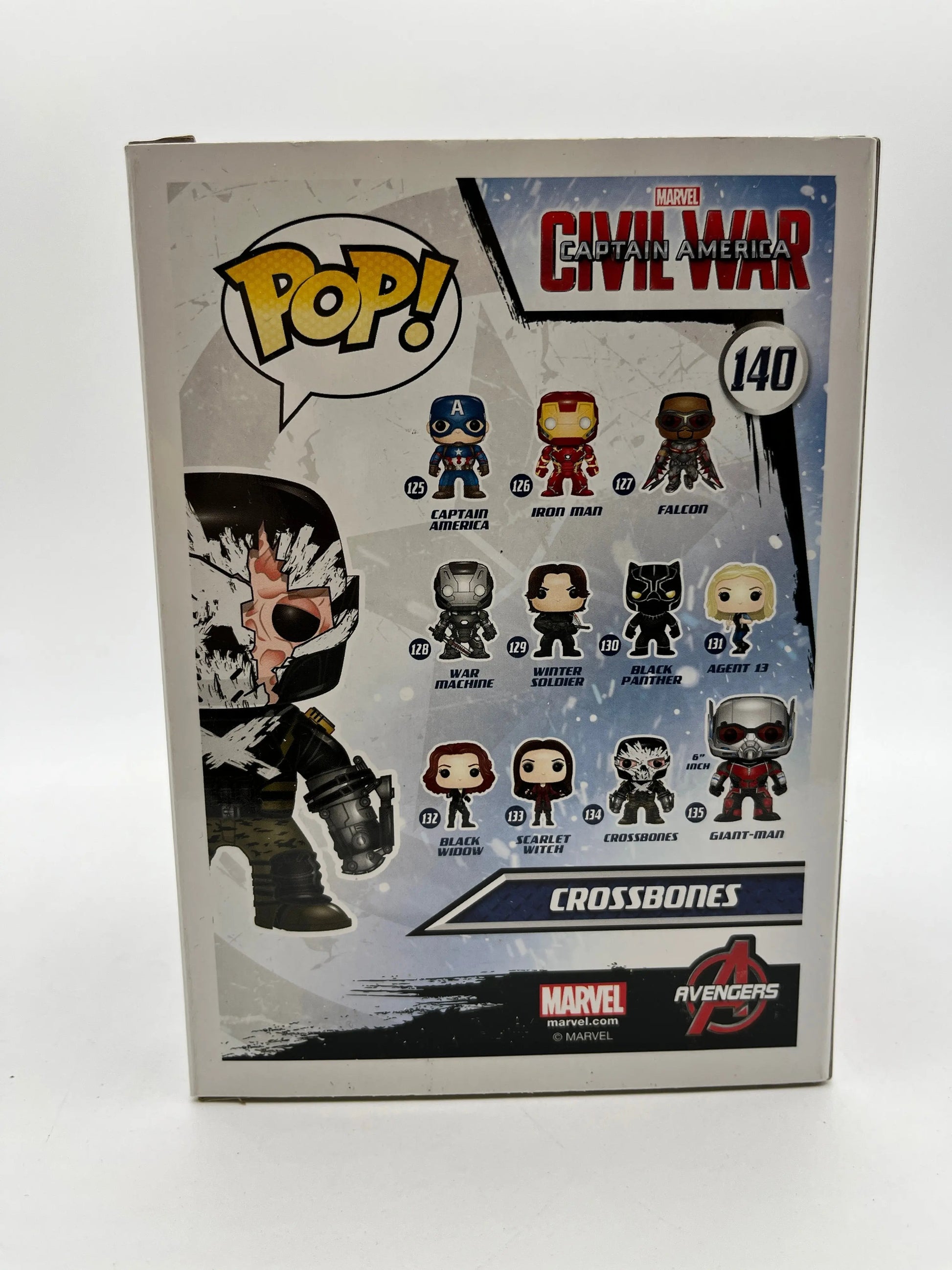 Funko POP! Marvel Captain America Civil War Crossbones #140 FRENLY BRICKS - Open 7 Days