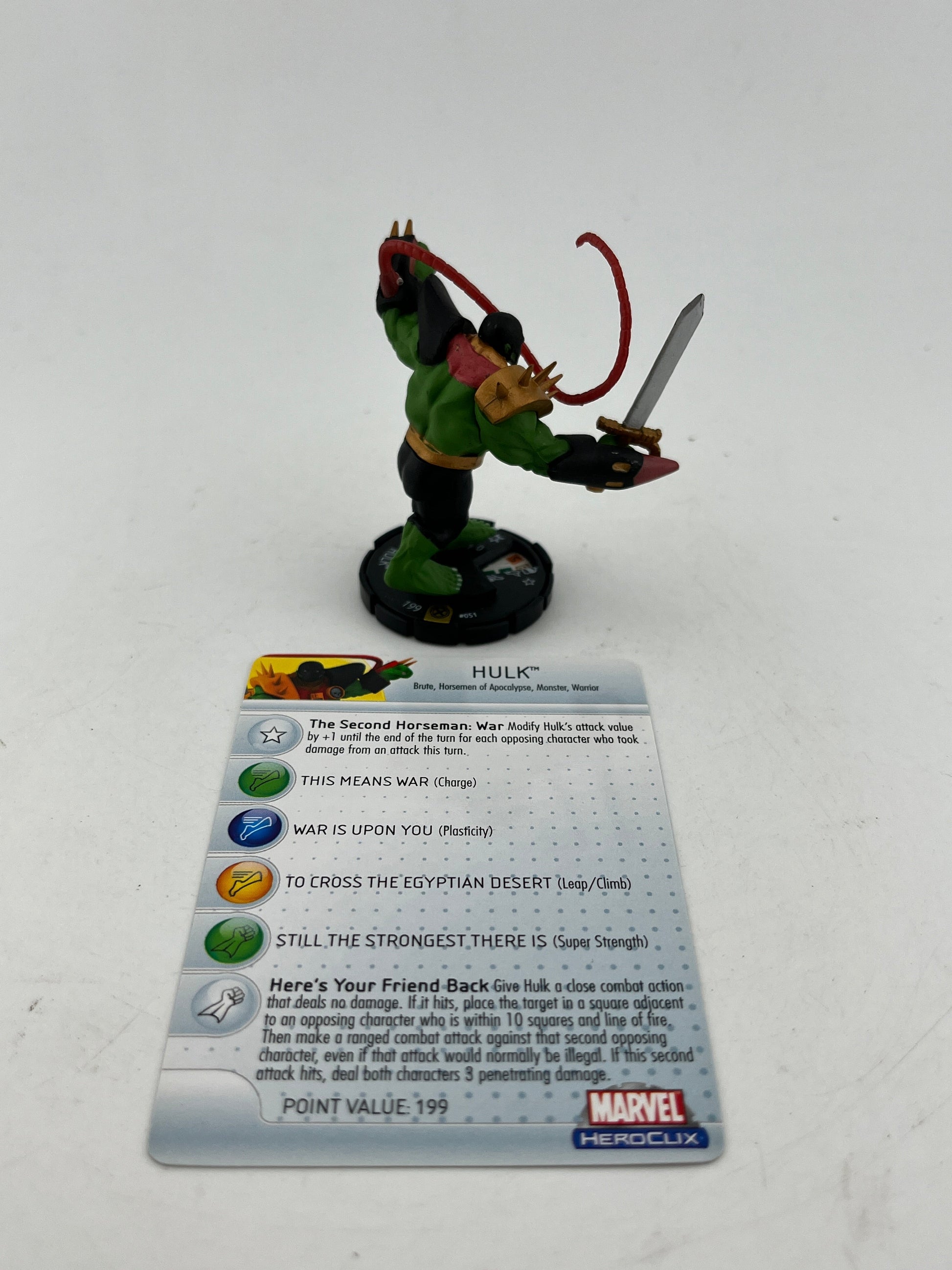 Marvel Heroclix Giant-Size X-Men #051 Hulk - Loose - Card Included FRENLY BRICKS - Open 7 Days
