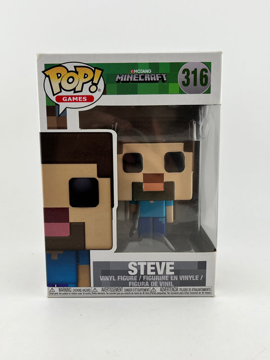 Funko POP! Games Mojang Minecraft - Steve #316 - Vinyl Collectable FRENLY BRICKS - Open 7 Days