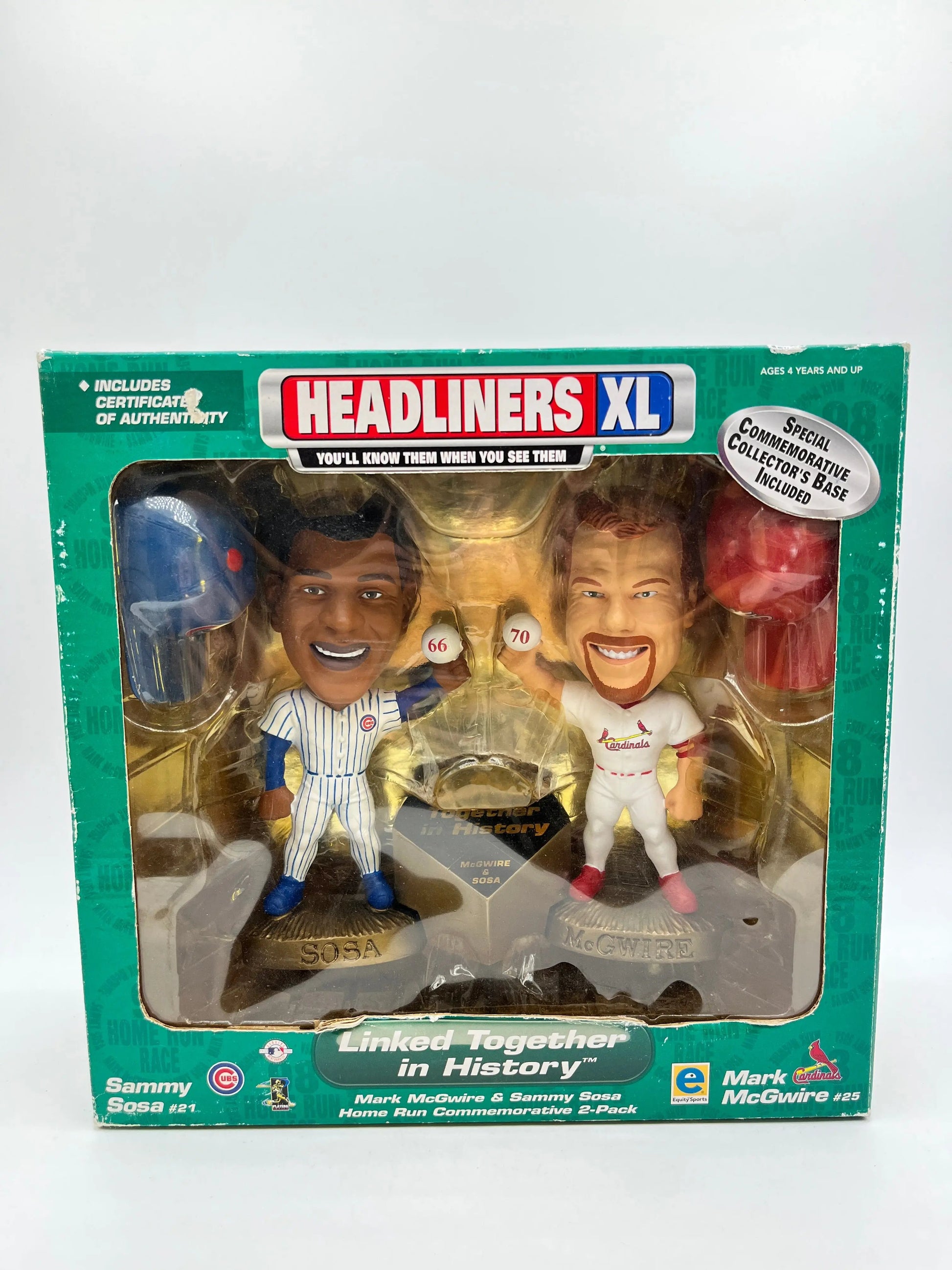 MLB Headlines XL Mark McGwire & Sammy Sosa Home Run Commemorative 2-Pack FRENLY BRICKS - Open 7 Days