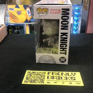 Funko Pop Moon Knight Glow In The Dark #1047 Marvel Studios New & Pop Protector FRENLY BRICKS - Open 7 Days