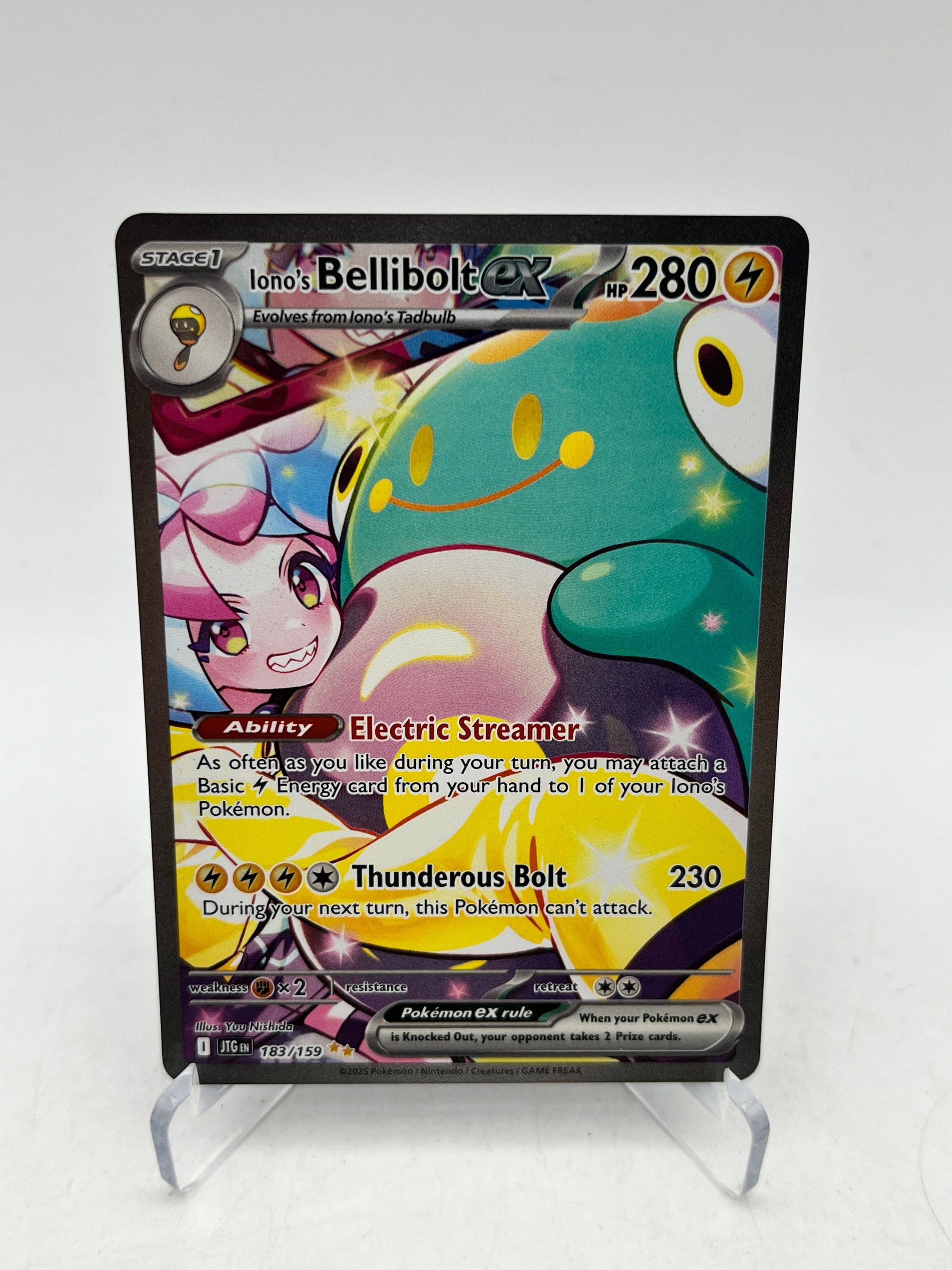 Iono's Bellibolt EX 183/159 Journey Together Sir NM Pokémon TCG Card FRENLY BRICKS - Open 7 Days