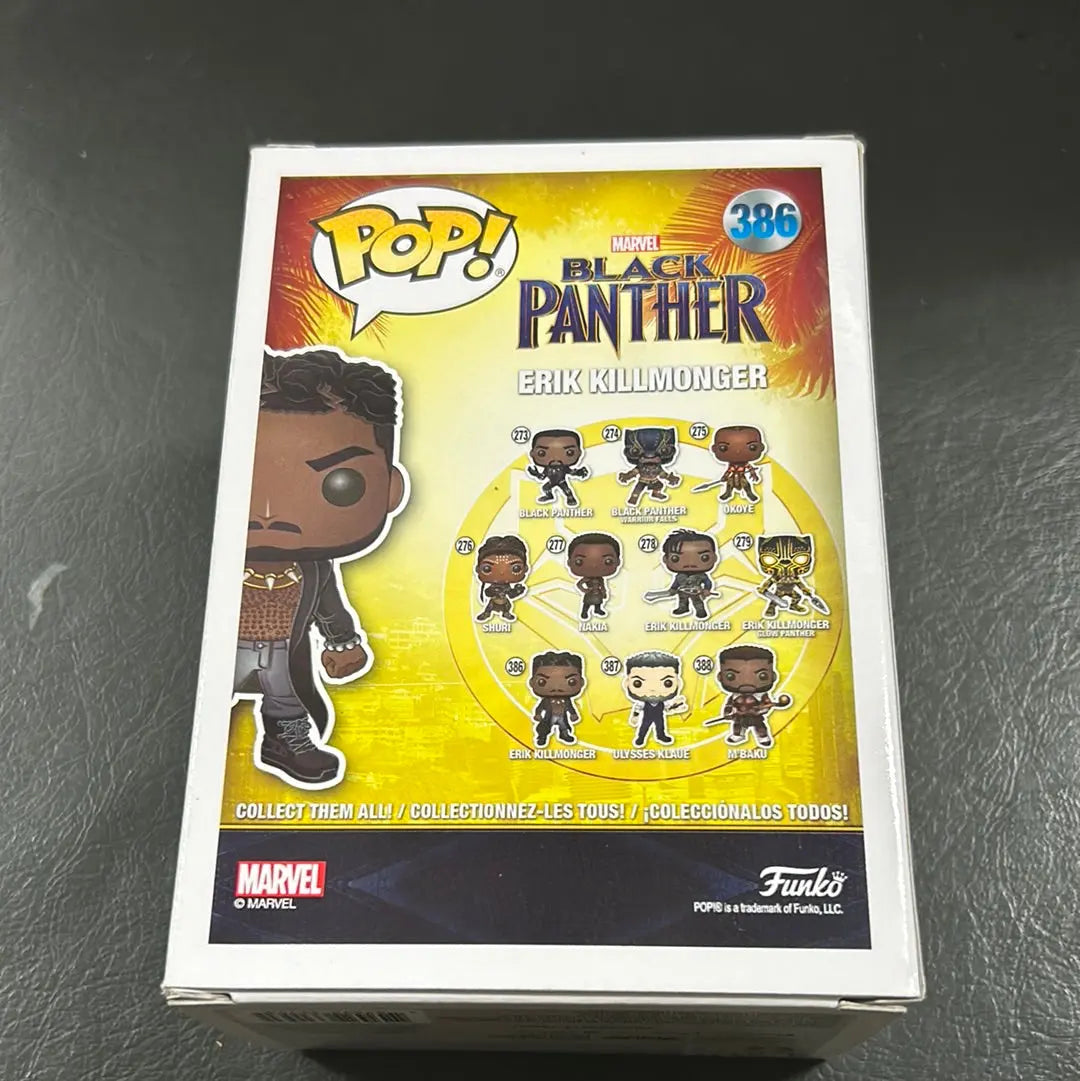 Pop Vinyl 386 Marvel Erik Killmonger FRENLY BRICKS - Open 7 Days