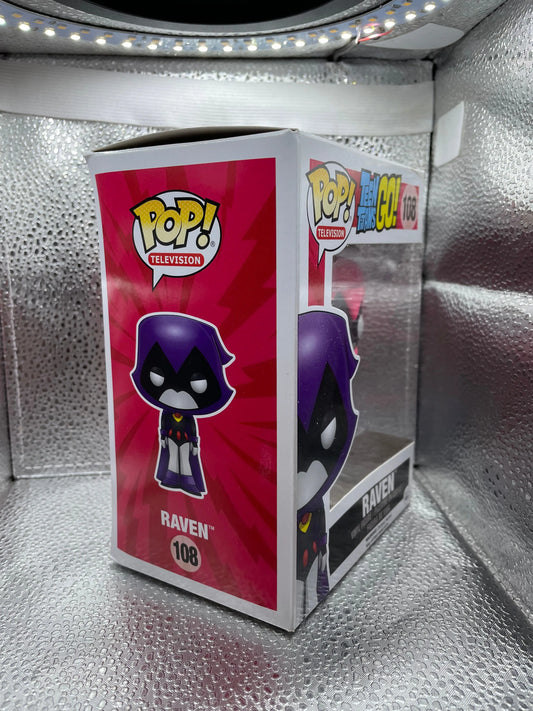 FUNKO POP  TEEN TITANS GO!  Raven  VINYL FIGURE #108  ONLY AT TOYS R US FRENLY BRICKS - Open 7 Days