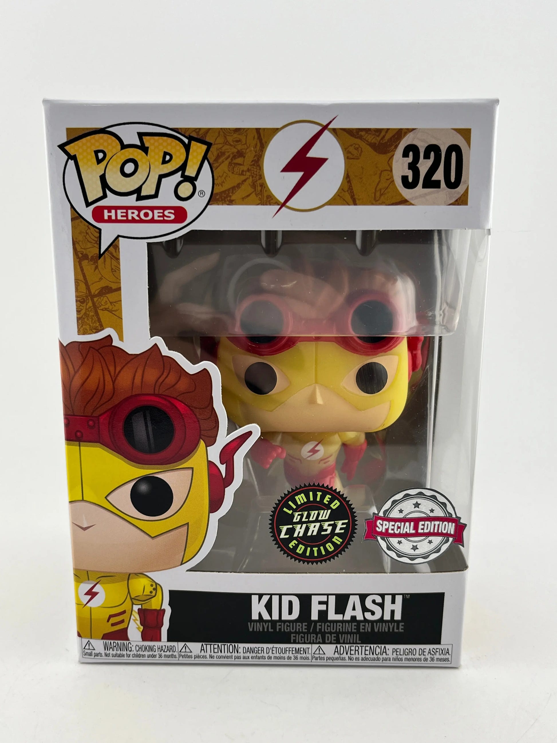 Funko POP! Heroes DC - Kid Flash #320 - Glow Chase - Special Edition FRENLY BRICKS - Open 7 Days image 1