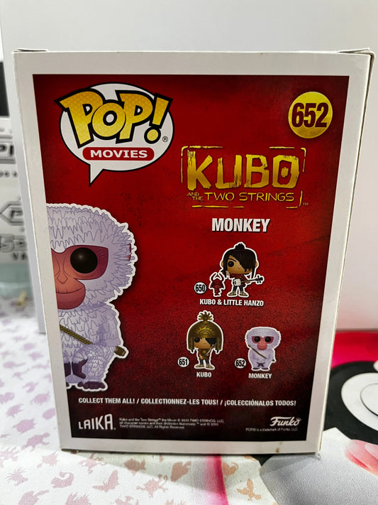 Funko Pop Vinyl Movies Kubo and the Two Strings Monkey #652 FRENLY BRICKS - Open 7 Days