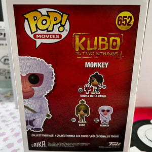 Funko Pop Vinyl Movies Kubo and the Two Strings Monkey #652 FRENLY BRICKS - Open 7 Days