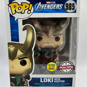 Funko POP! Marvel Avengers - Loki With Scepter #985 - Glow Special Edition FRENLY BRICKS - Open 7 Days