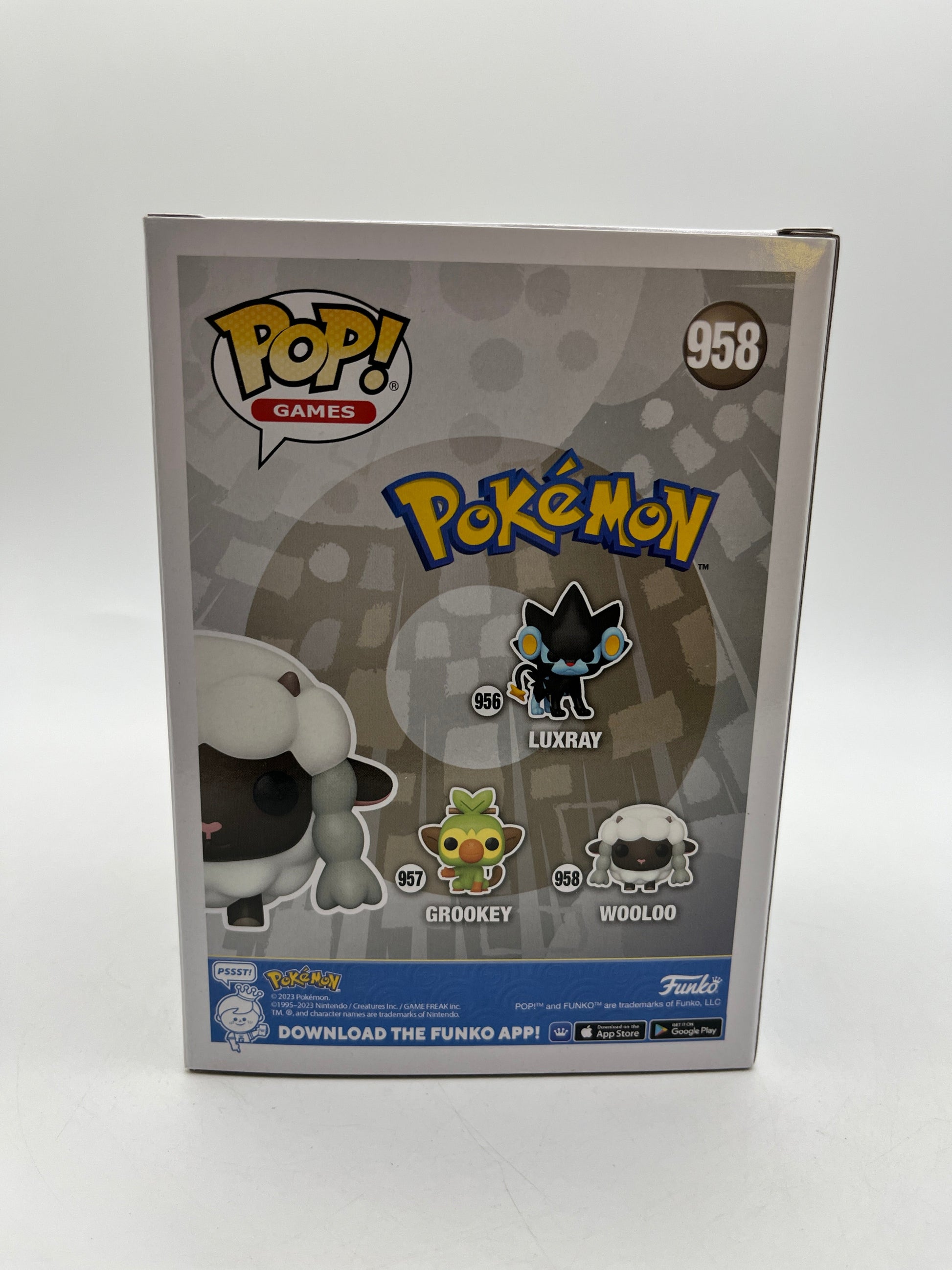Funko POP! Games Pokémon - Wooloo #958 - Vinyl Collectable FRENLY BRICKS - Open 7 Days