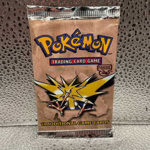 Pokemon Fossil Unlimited WOTC Booster Pack Sealed Zapdos Art Style 1999 FRENLY BRICKS - Open 7 Days