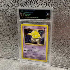 Pokemon TCG - Drowzee 49/102 Base Set  Shadowless WOTC 1999 - TCG 10 Graded FRENLY BRICKS - Open 7 Days