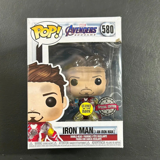 Funko Pop! Movies: Avengers: Endgame - Iron Man (I Am Iron Man) #580 Glow FRENLY BRICKS - Open 7 Days