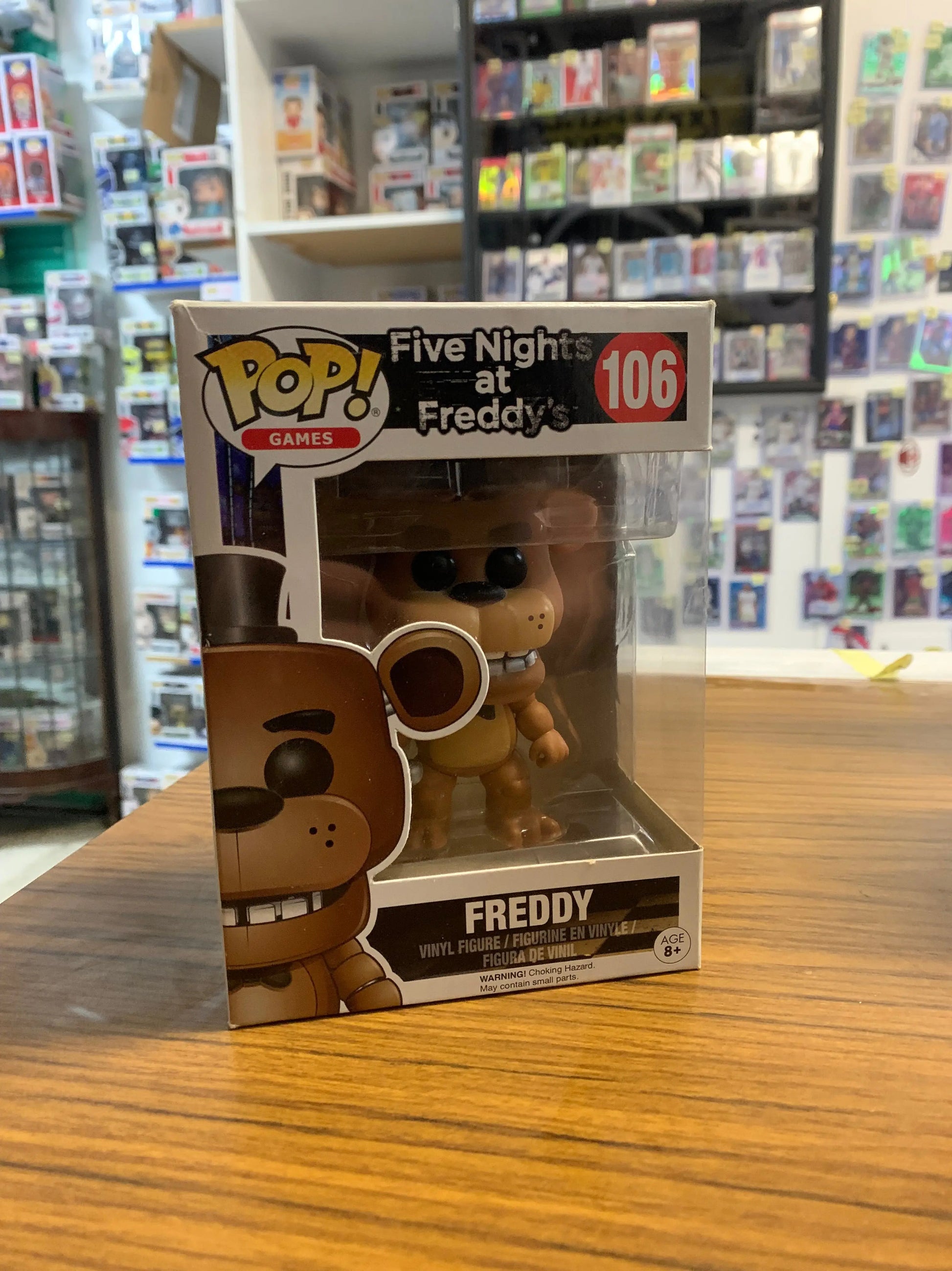 Funko Pop Vinyl Five Nights at Freddy's - Freddy #106 Figure FRENLY BRICKS - Open 7 Days