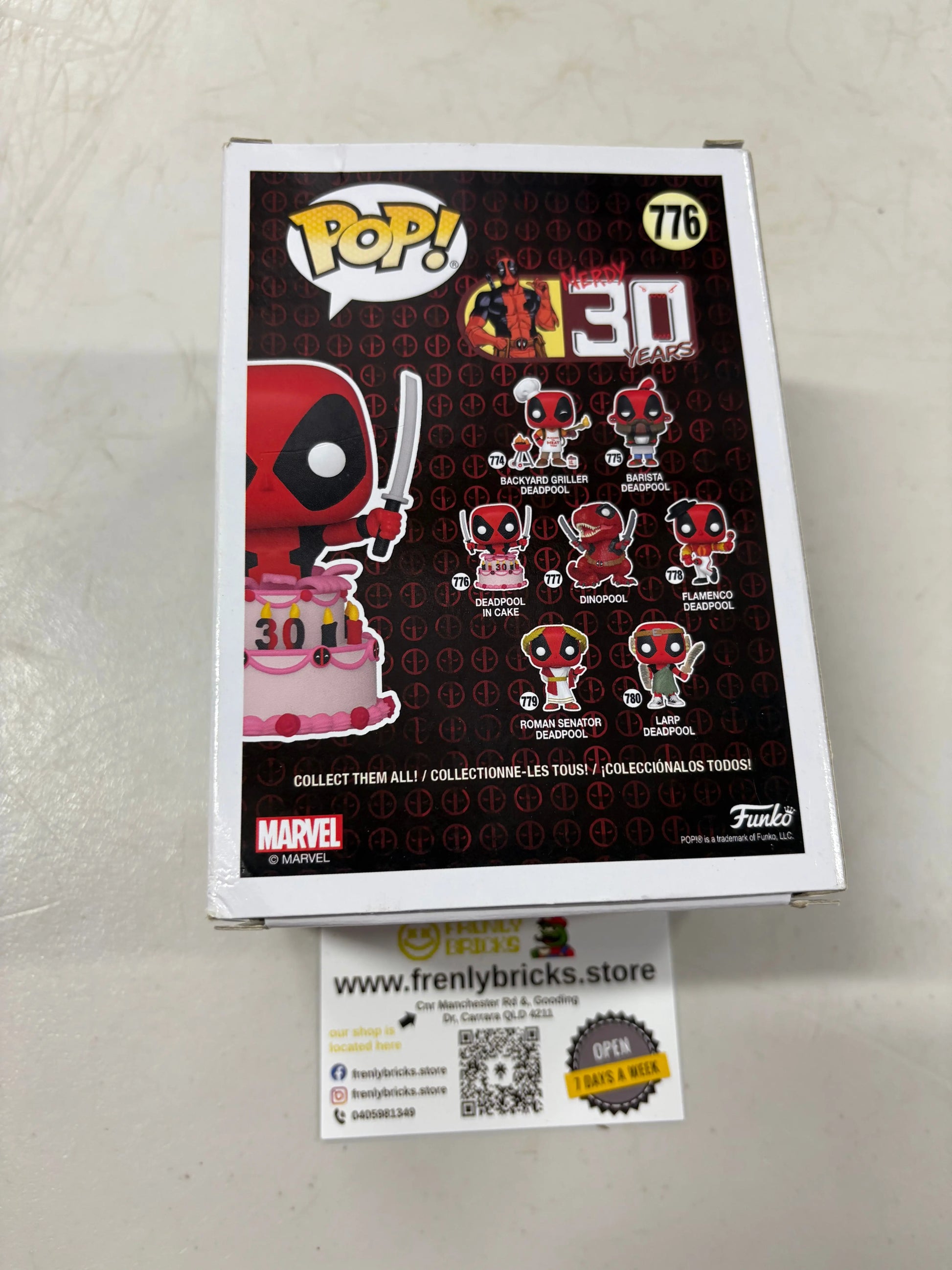 Funko Pop Vinyl #776 Marvel DeadPool FRENLY BRICKS - Open 7 Days