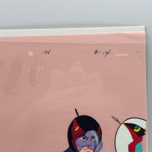 1970 Gatchaman Production Cel “Jun the Swan, Joe the Condor, and Ken the Eagle” FRENLY BRICKS - Open 7 Days