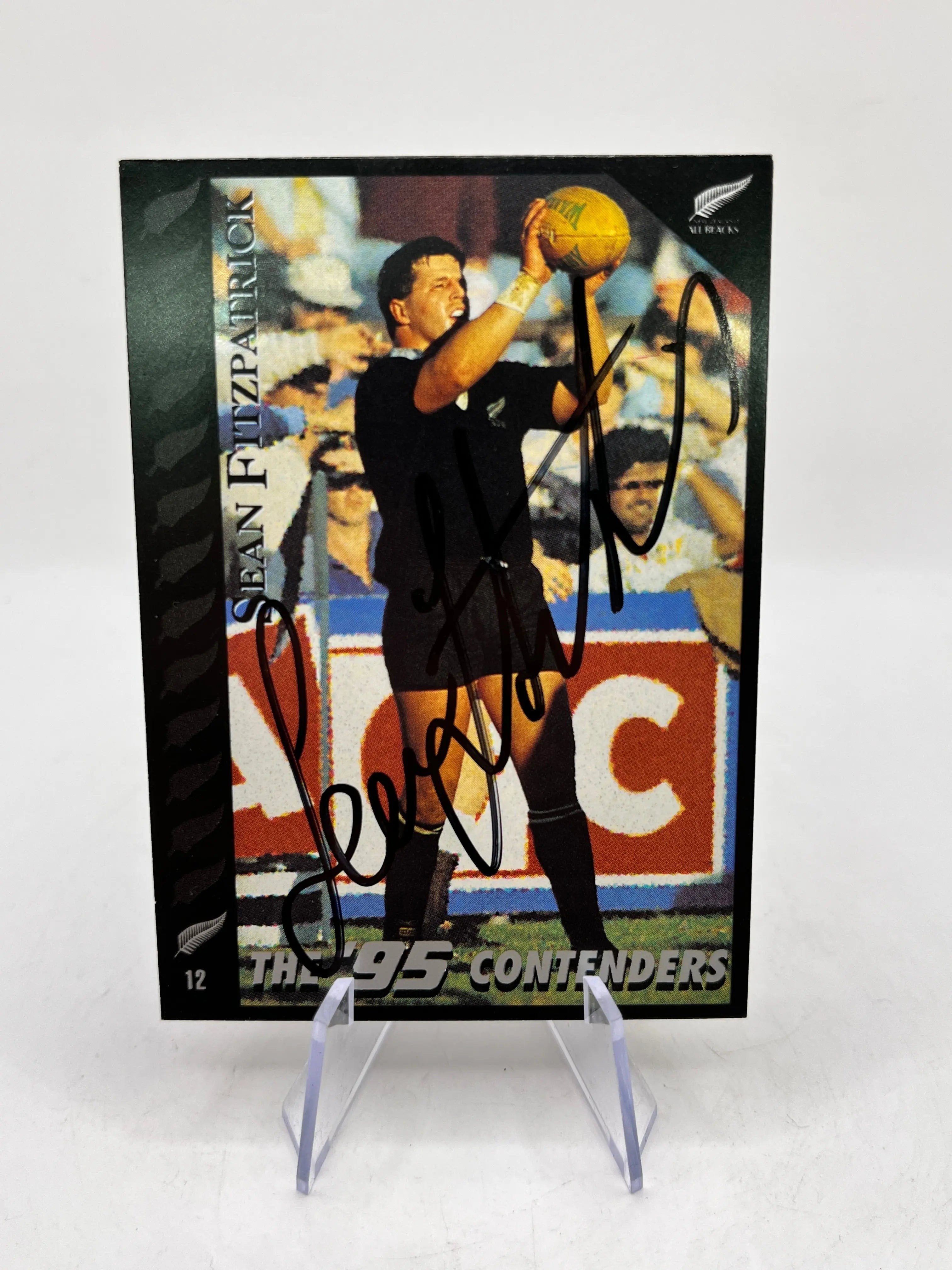 Sean Fitzpatrick Auto - 1995 Dynamic Marketing Rugby Union Card NZ All ...