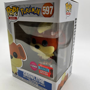 Funko POP! Games Pokémon - Growlithe #597 - Flocked Limited Edition FRENLY BRICKS - Open 7 Days