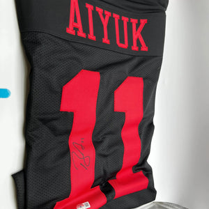 Brandon Aiyuk San Francisco 49ers Signed Pro Style Black Jersey Beckett COA Auto FRENLY BRICKS - Open 7 Days