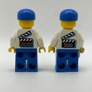 LEGO Minifigure Studio Bundle of 2x - Camera Man, Director - (Genuine) FRENLY BRICKS - Open 7 Days