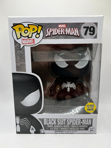 Funko POP! Marvel Spider-Man - Black Suit Spider-man #79 - Glow Vinyl Collectable
