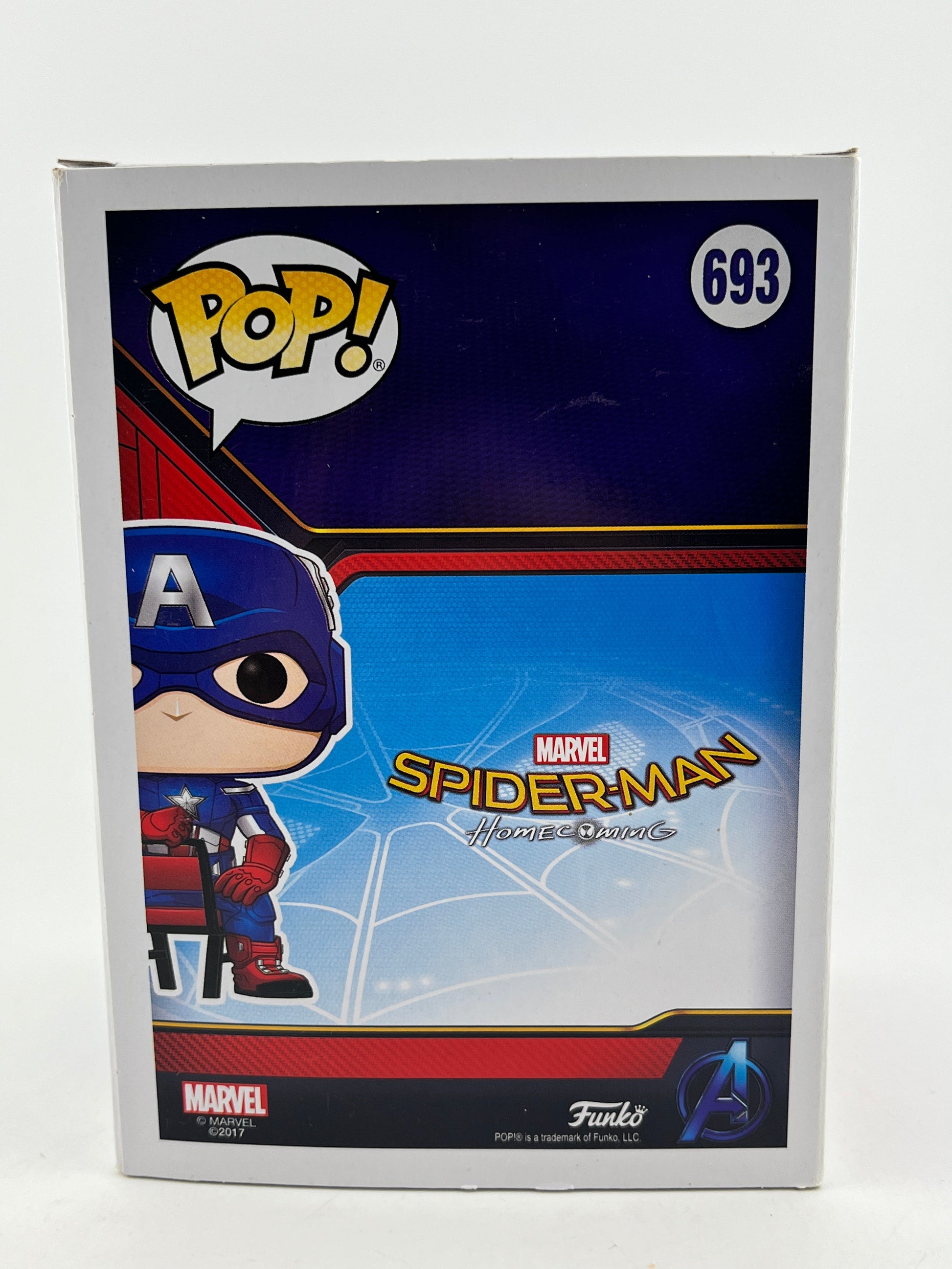 Funko POP! Marvel Spider-Man Homecoming - Captain America #693 - Exclusive FRENLY BRICKS - Open 7 Days