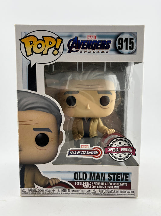 Funko POP! Marvel Avengers Endgame - Old Man Steve #915 - Special Edition FRENLY BRICKS - Open 7 Days