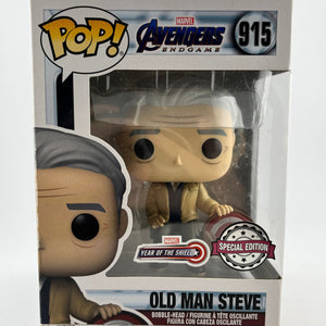 Funko POP! Marvel Avengers Endgame - Old Man Steve #915 - Special Edition FRENLY BRICKS - Open 7 Days