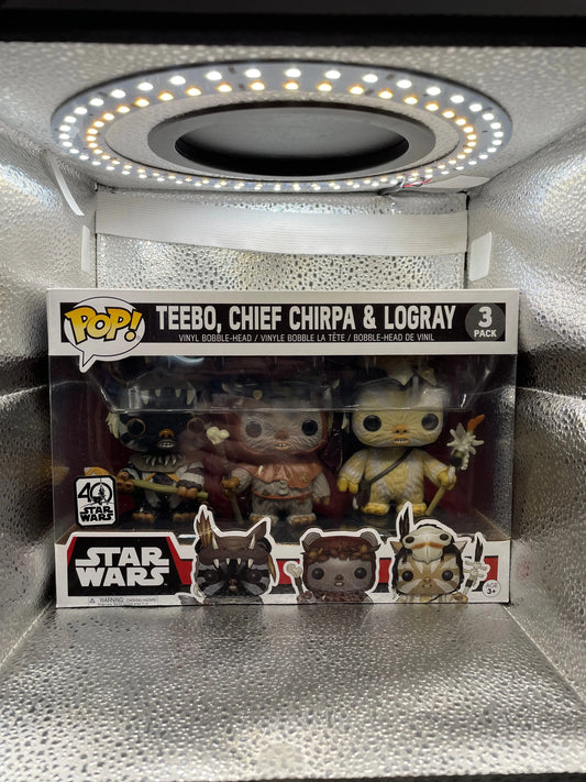 Star Wars Funko Pop Vinyl Figures Ewoks 3 Pack - Teebo, Chief Chirpa & Logray FRENLY BRICKS - Open 7 Days