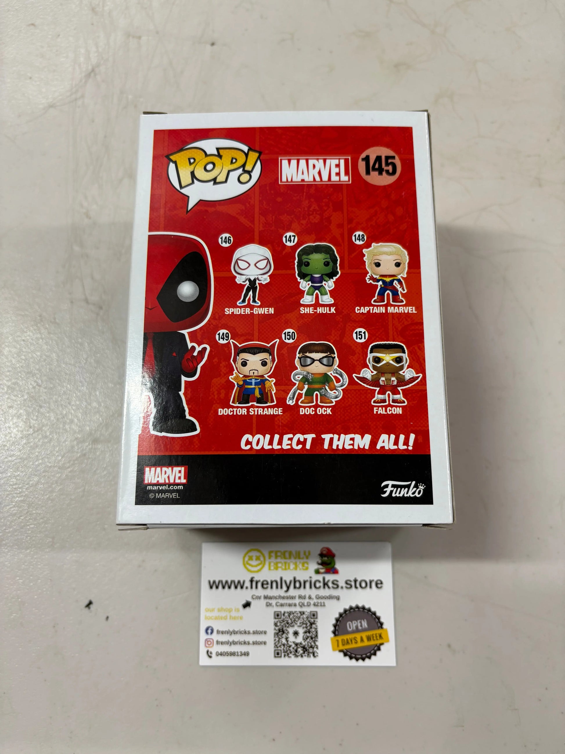 Funko Pop Vinyl #145 Marvel DeadPool FRENLY BRICKS - Open 7 Days