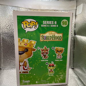 Funko POP 2014 Disney PRINCE JOHN in Red Robe - Robin Hood - Vaulted #98 FRENLY BRICKS - Open 7 Days