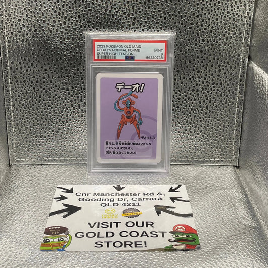 2023 Pokémon Old Maid Deoxy’s Normal Forme Super High Tension PSA 9 Mint FRENLY BRICKS - Open 7 Days