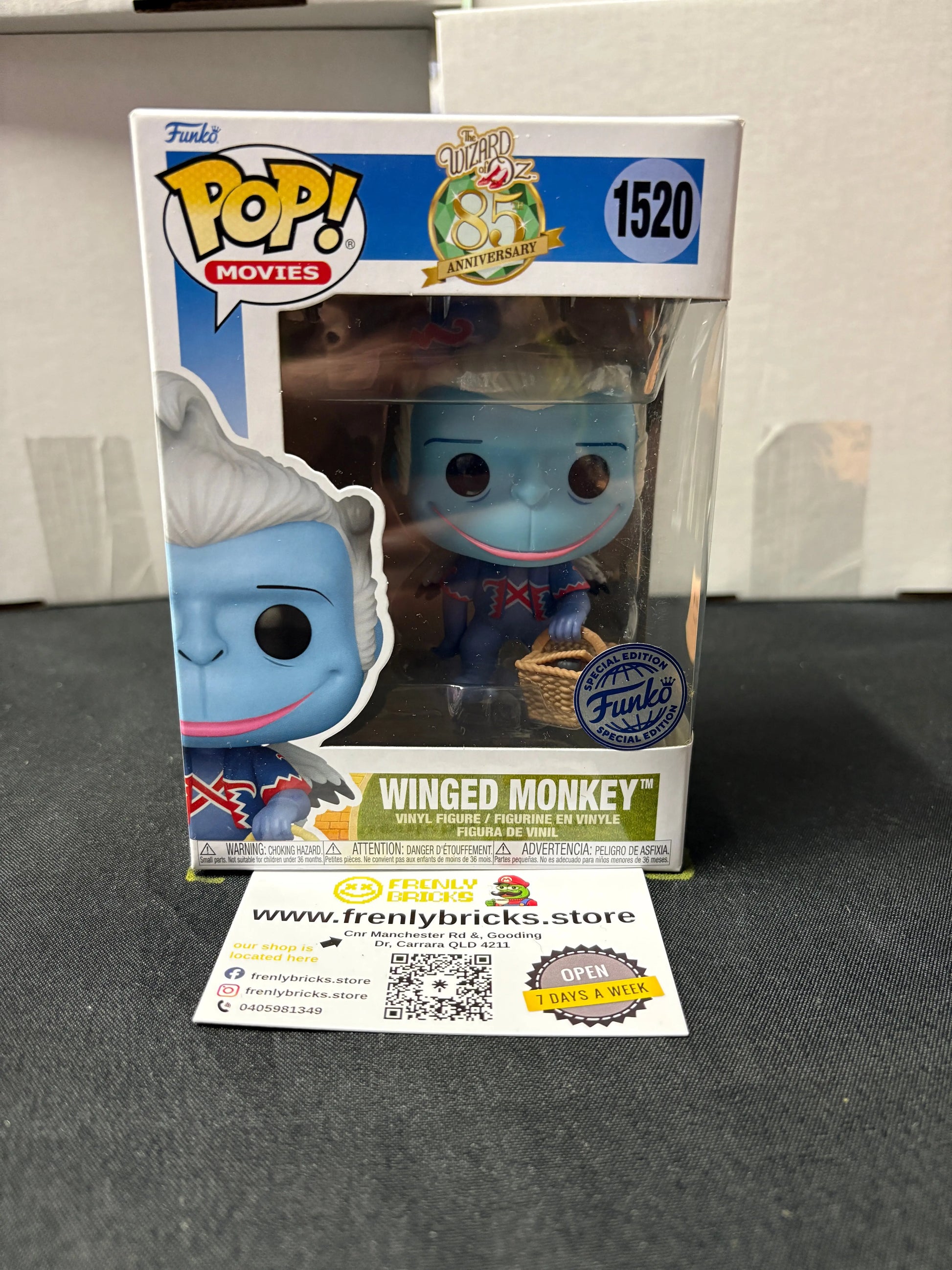 FUNKO Pop Vinyl  Winged Monkey #1520 FRENLY BRICKS - Open 7 Days